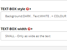 Text-box style settings